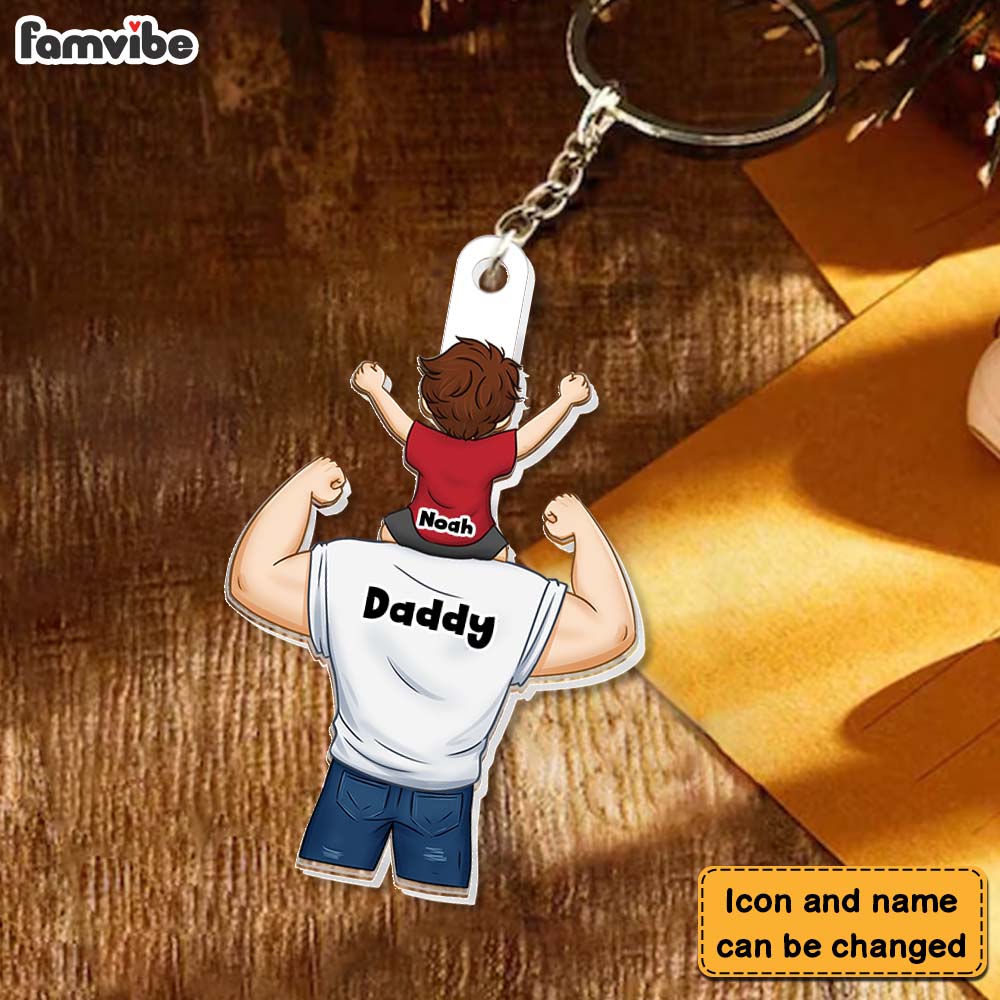 Personalized Gift For Proud As Dad Acrylic Keychain 33127 Primary Mockup
