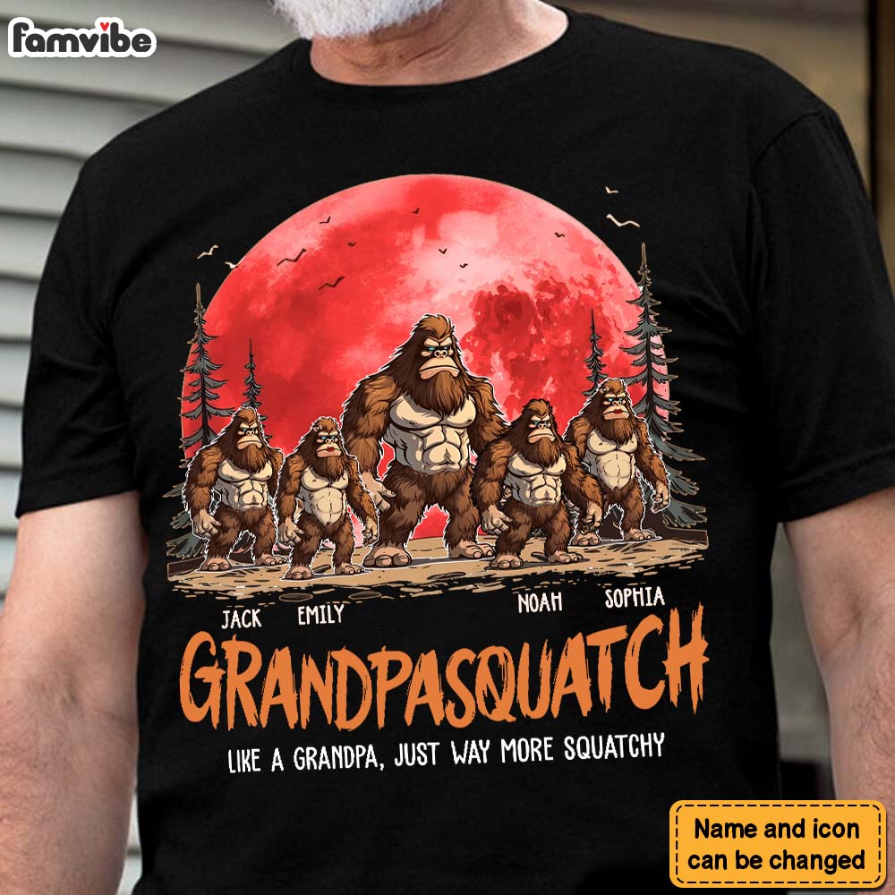 Personalized Gift For Grandpasquatch & Grandmasquatch Shirt Hoodie Sweatshirt 33128 Primary Mockup