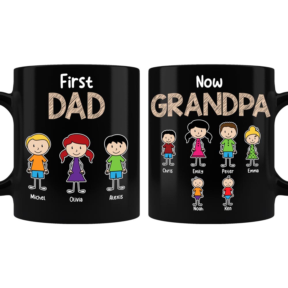 Personalized Gift For Grandpa First Now Mug 33133 Primary Mockup
