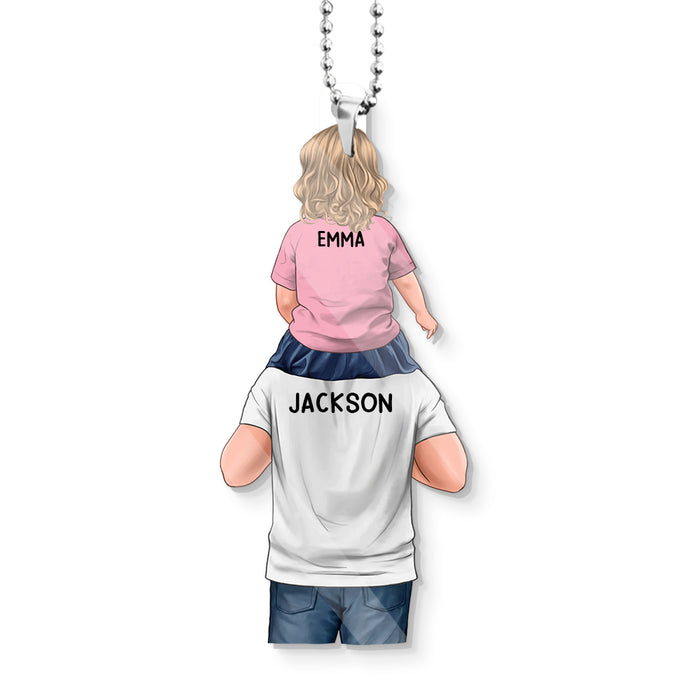 Personalized Gift For Dad Acrylic Car Ornament 33136 1