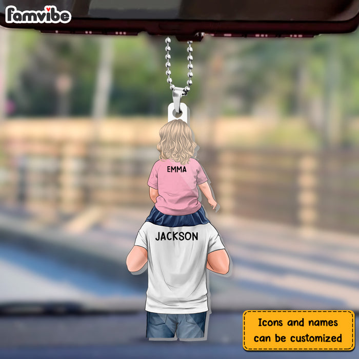 Personalized Gift For Dad Acrylic Car Ornament 33136 1