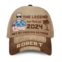 Personalized Gift For Grandpa The Legend Has Retired Not My Problem Anymore Cap 33138 thumb 1