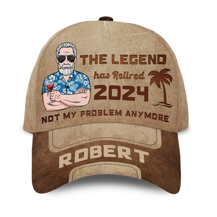 Personalized Gift For Grandpa The Legend Has Retired Not My Problem Anymore Cap 33138 1