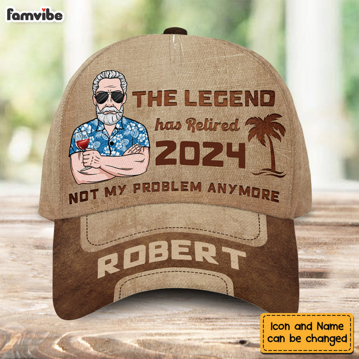 Personalized Gift For Grandpa The Legend Has Retired Not My Problem Anymore Cap 33138 1
