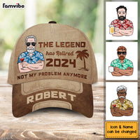 Personalized Gift For Grandpa The Legend Has Retired Not My Problem Anymore Cap 33138 thumb 1