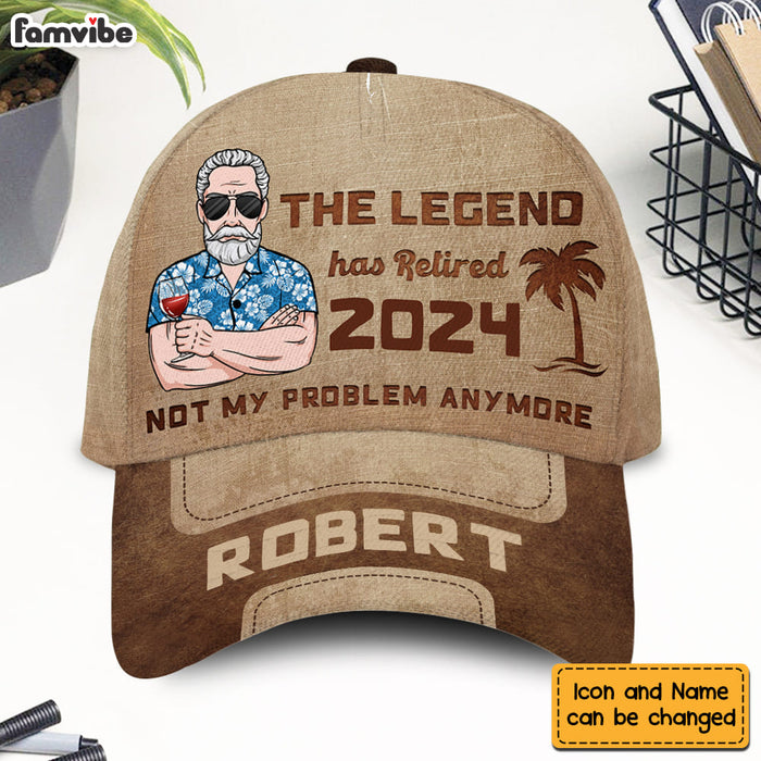 Personalized Gift For Grandpa The Legend Has Retired Not My Problem Anymore Cap 33138 1