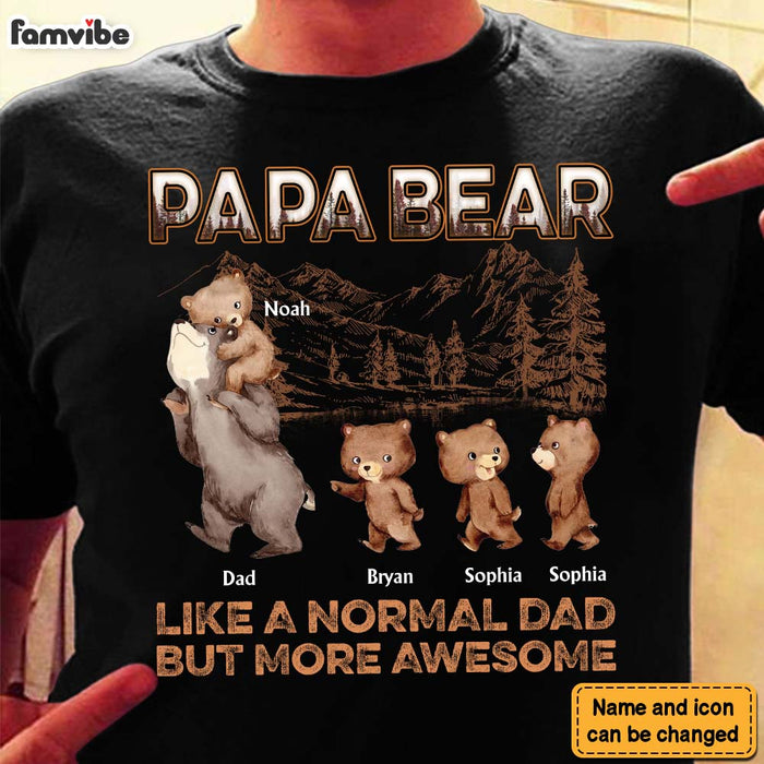 Personalized Gift For Dad Grandpa  Papa Bear Awesome Shirt - Hoodie - Sweatshirt 33144 1