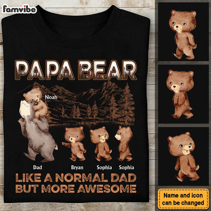 Personalized Gift For Dad Grandpa  Papa Bear Awesome Shirt - Hoodie - Sweatshirt 33144 1