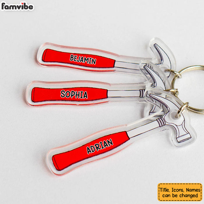 Personalized Gift For Dad B*st Dad I Ever Saw Acrylic Custom Keychain 33148 1
