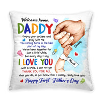 Personalized Happy First Father's Day From Baby Pillow 33151 thumb 1