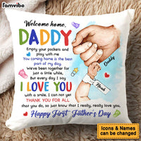 Personalized Happy First Father's Day From Baby Pillow 33151 thumb 1