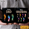 Personalized Gift For Grandpa Dad First Now Footprints Mug 33154 1