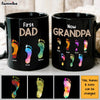 Personalized Gift For Grandpa Dad First Now Footprints Mug 33154 1