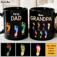 Personalized Gift For Grandpa Dad First Now Footprints Mug 33154 thumb 1