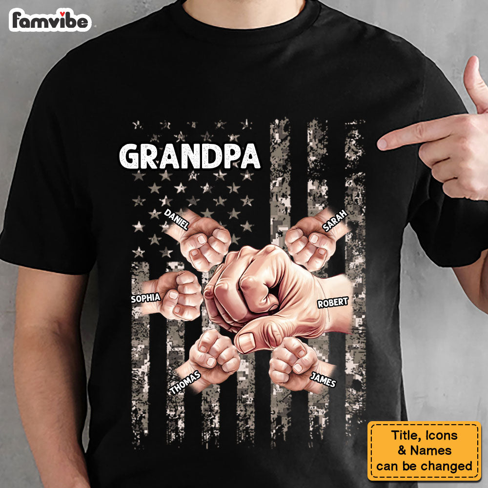 Personalized Gift For Dad Grandpa Fistbump Shirt Hoodie Sweatshirt 33159 Primary Mockup