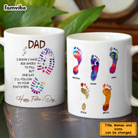 Personalized Gift For Dad Footprints Mug 33166 thumb 1