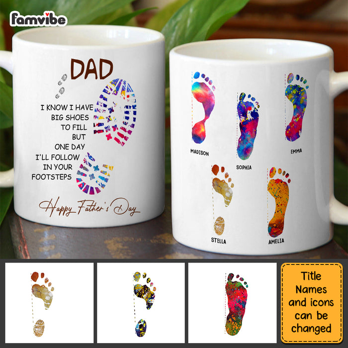 Personalized Gift For Dad Footprints Mug 33166 1