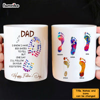 Personalized Gift For Dad Footprints Mug 33166 thumb 1