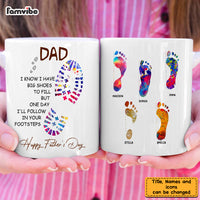 Personalized Gift For Dad Footprints Mug 33166 thumb 1