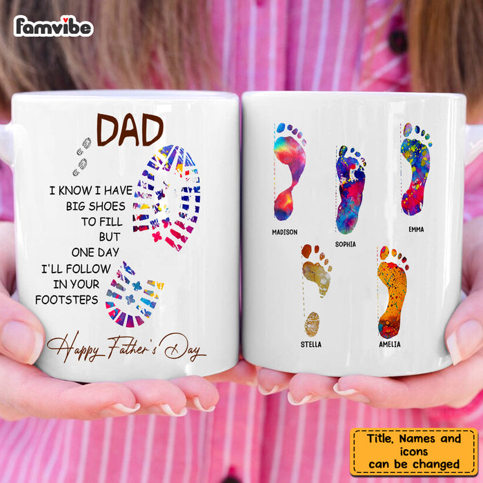 Personalized Gift For Dad Footprints Mug 33166 1