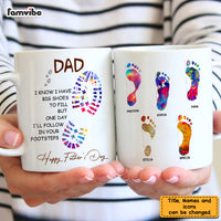 Personalized Gift For Dad Footprints Mug 33166 thumb 1