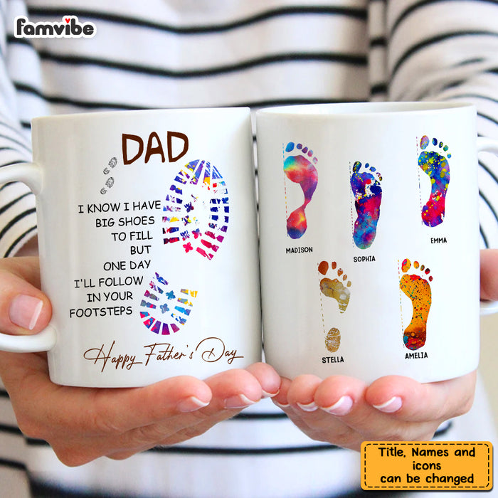 Personalized Gift For Dad Footprints Mug 33166 1
