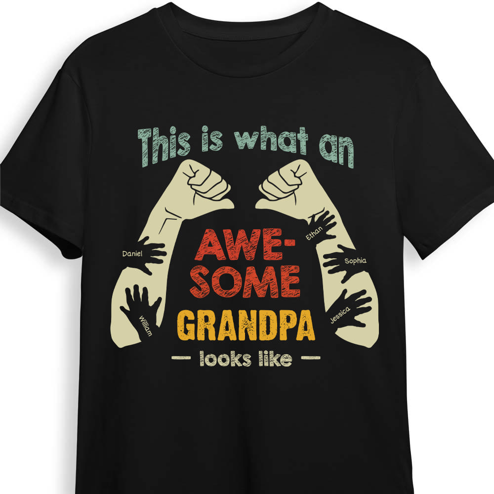 Personalized Gift For Grandpa Awesome Looks Like Shirt Hoodie Sweatshirt 33168 Primary Mockup