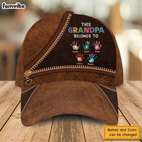 Personalized Gift For Grandpa This Grandpa Belongs To Handprints Cap 33177 thumb 1