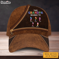 Personalized Gift For Grandpa This Grandpa Belongs To Footprints Cap 33178 thumb 1
