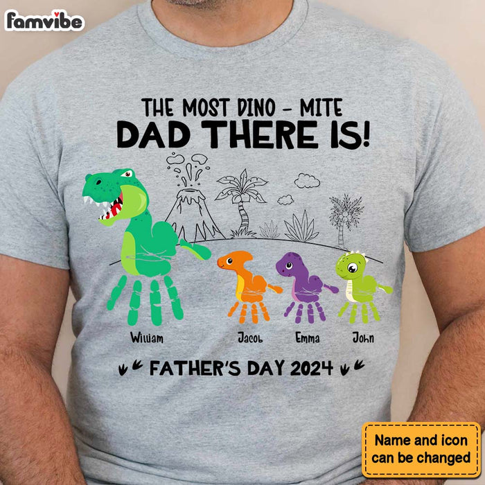 Personalized Gift For Dino-mite Dad Shirt - Hoodie - Sweatshirt 33182 1