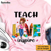 Personalized Gift For Teacher Teach Love Inspire Shirt - Hoodie - Sweatshirt 33188 thumb 1