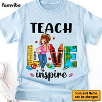 Personalized Gift For Teacher Teach Love Inspire Shirt - Hoodie - Sweatshirt 33188 thumb 1