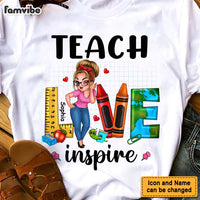 Personalized Gift For Teacher Teach Love Inspire Shirt - Hoodie - Sweatshirt 33188 thumb 1