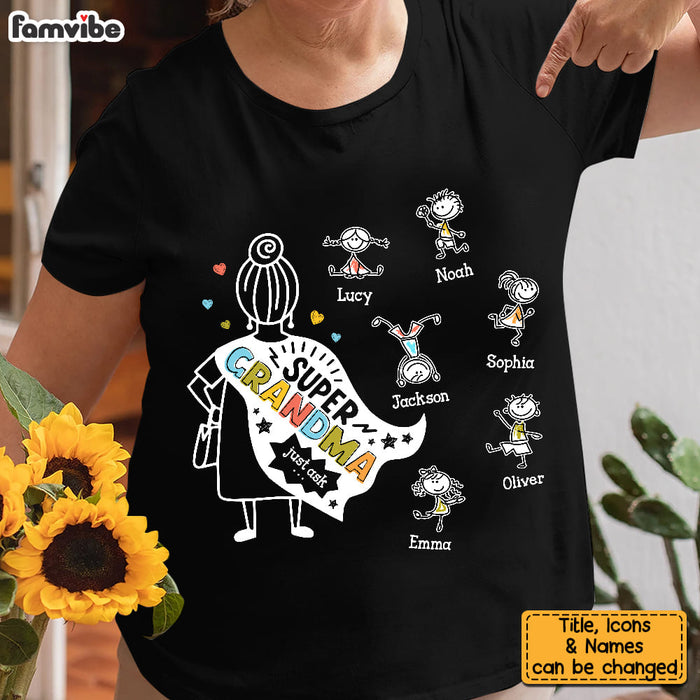 Personalized Gift For Super Grandma Shirt - Hoodie - Sweatshirt 33197 1