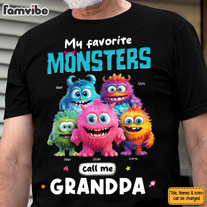 Personalized Gift For Grandpa Monster Shirt - Hoodie - Sweatshirt 33201 1