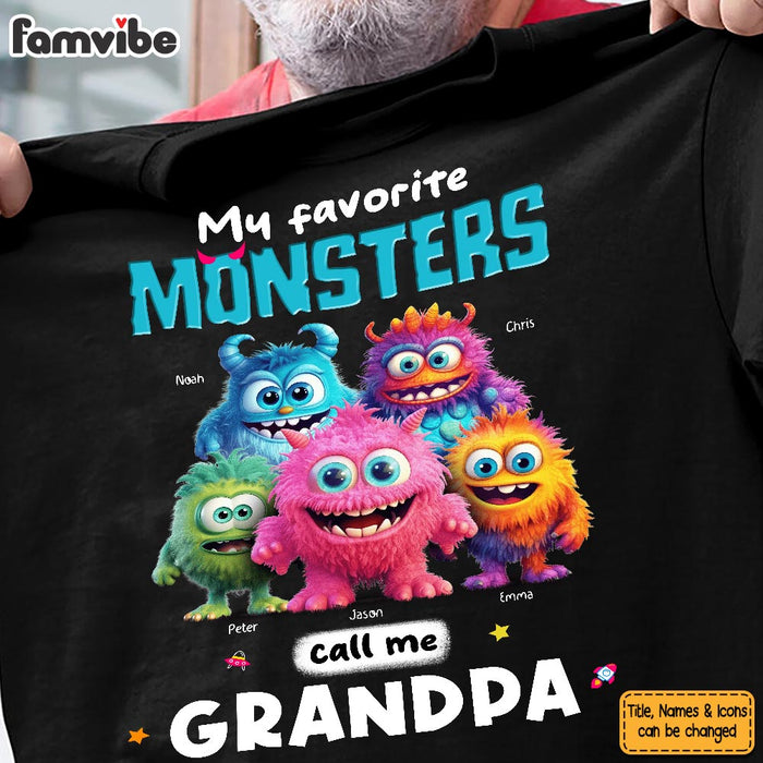 Personalized Gift For Grandpa Monster Shirt - Hoodie - Sweatshirt 33201 1