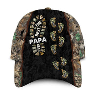Personalized Gift For Papa Dad Foot Prints Cap 33213 thumb 1
