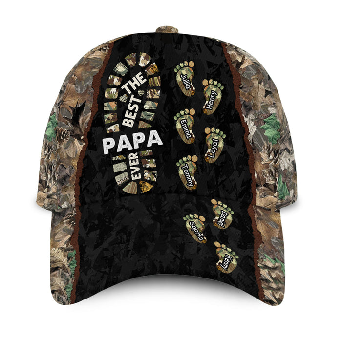 Personalized Gift For Papa Dad Foot Prints Cap 33213 1