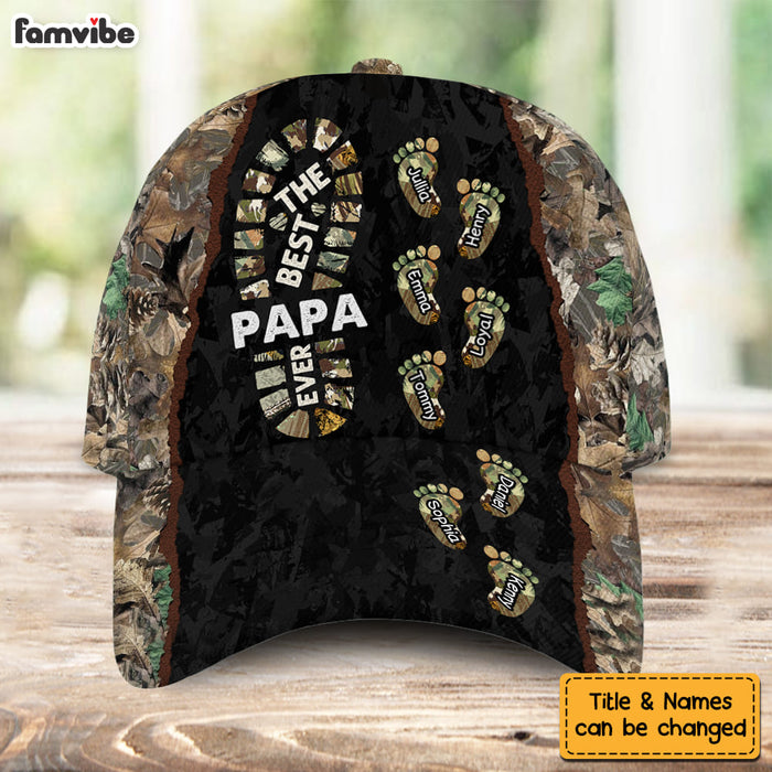 Personalized Gift For Papa Dad Foot Prints Cap 33213 1