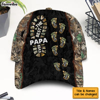 Personalized Gift For Papa Dad Foot Prints Cap 33213 thumb 1