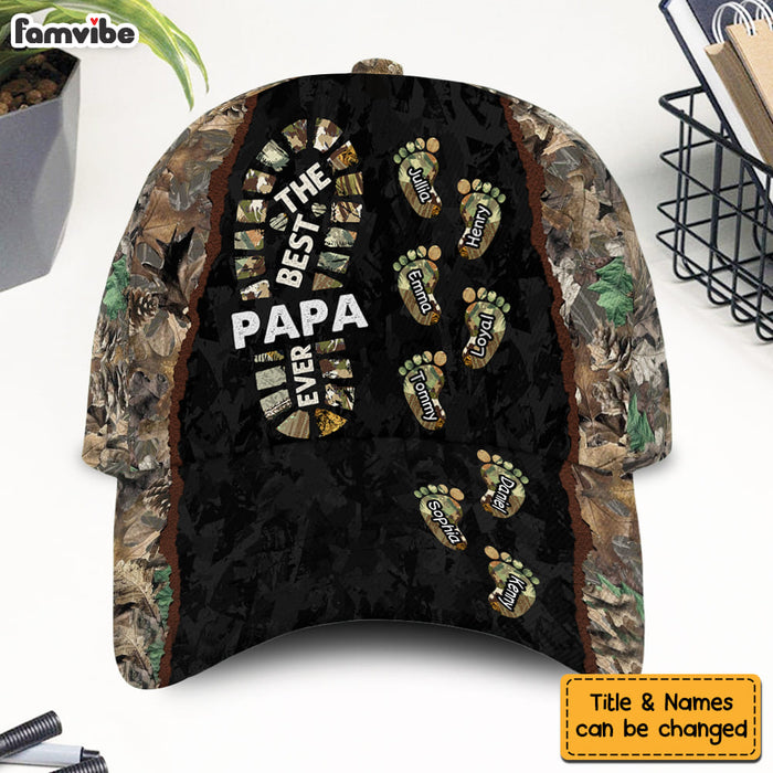 Personalized Gift For Papa Dad Foot Prints Cap 33213 1
