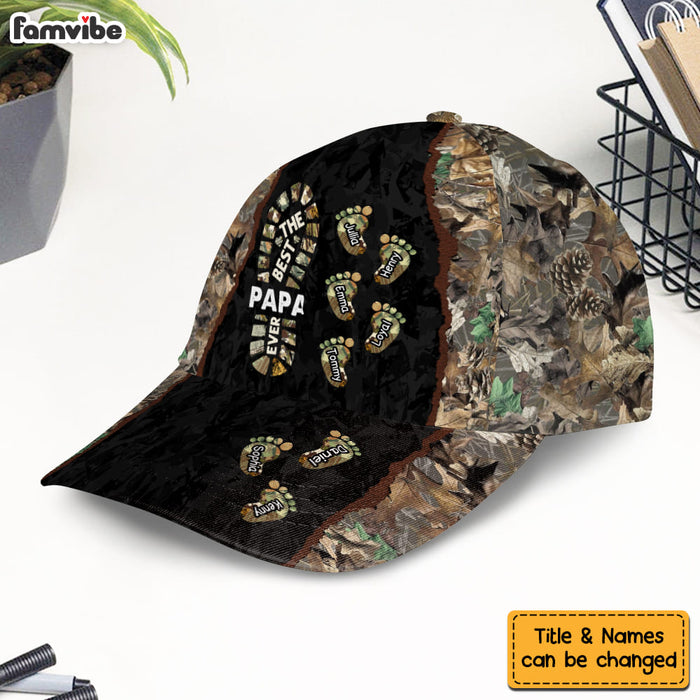 Personalized Gift For Papa Dad Foot Prints Cap 33213 1