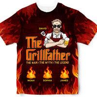 Personalized Gift For Father's Day The Grillfather All-over Print T Shirt - Hoodie - Sweatshirt 33216 thumb 1