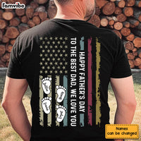 Personalized Happy Father's Day Children Footprints Shirt 33218 thumb 1