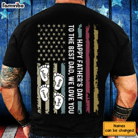 Personalized Happy Father's Day Children Footprints Shirt 33218 thumb 1