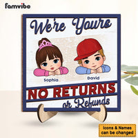 Personalized Gift For No Returns Or Refunds Grandkids 2 Layered Separate Wooden Plaque 33227 thumb 1