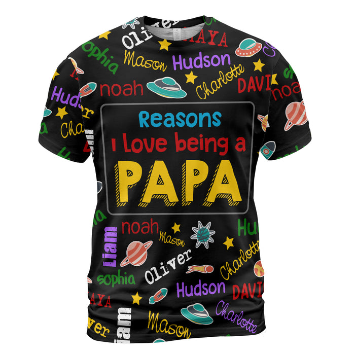 Personalized Gift For Grandpa Name Art All-over Print T Shirt - Hoodie - Sweatshirt 33228 1