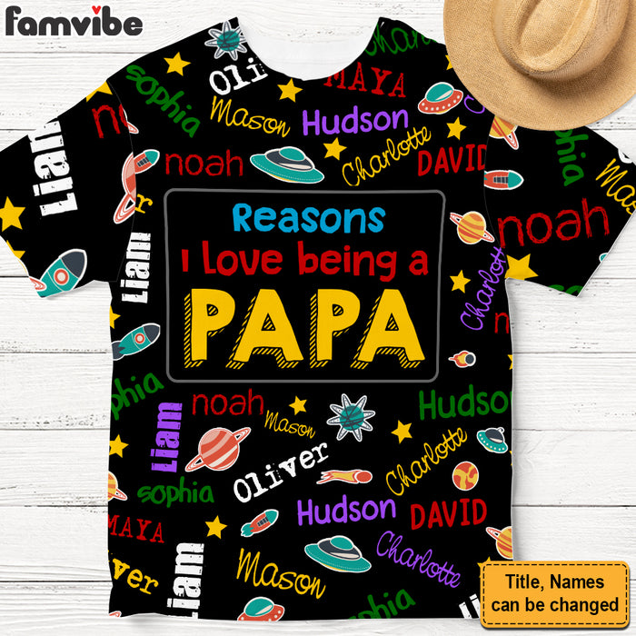 Personalized Gift For Grandpa Name Art All-over Print T Shirt - Hoodie - Sweatshirt 33228 1