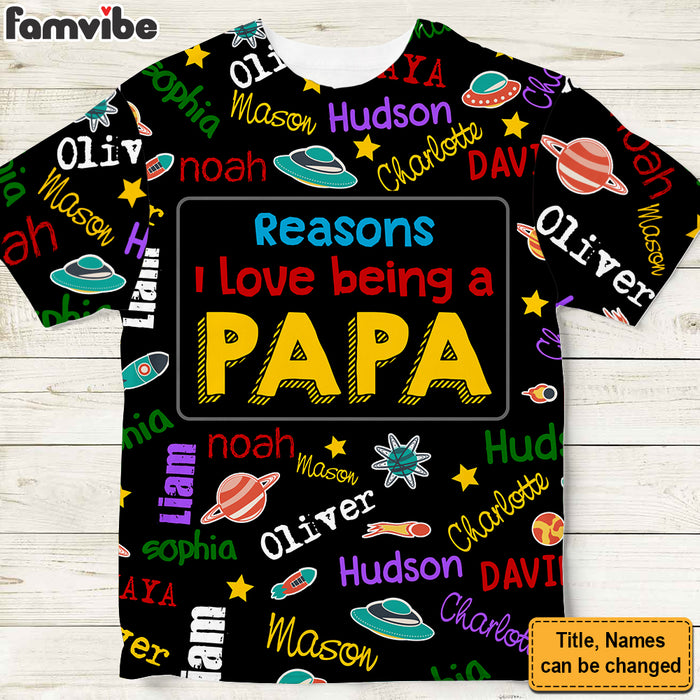 Personalized Gift For Grandpa Name Art All-over Print T Shirt - Hoodie - Sweatshirt 33228 1