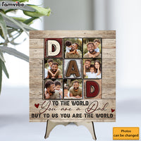 Personalized Gift For Dad To The World 2 Layered Separate Wooden Plaque 33229 thumb 1